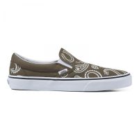 Vans รองเท้าผ้าใบ Classic Slip-On Peace Paisley | Grape Leaf/True White ( VN0A5JMHB0F )