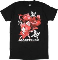 Aggretsuko Mens Retsuko Playing Guitar Anime Graphic Print T-Shirt