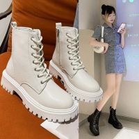 COD dsdgfhgfsdsss Boots Womens Black Platform Online Celebrity Is Slim And Versatile British Style Flat Shoes Single Boots HYGC