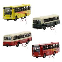 Evemodel 4ชิ้น N Scale 1:160รถบัสจำลอง Es Lighted Diecast รถบัสจำลองอัลลอยรูปแบบอาคาร EBS15002รถหล่อ