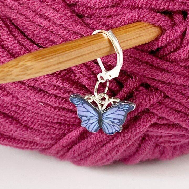 Pink Butterfly Removable Stitch Markers Crochet Marker for Knitting