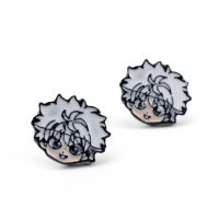 Japanese Anime Hunter x Hunter Small Earring GON FREECSS Killua Zoldyck Cartoon Figures Enamel Metal Ear Studs Gift Kids Jewlery