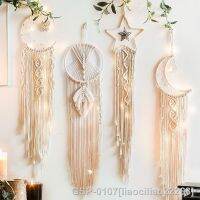 Liaociliao22268 Star Moon Macrame ของตกแต่งผนัง Hiasan Kamar รูปลอกโบโฮมุสลิมรอมดอนเด็ก