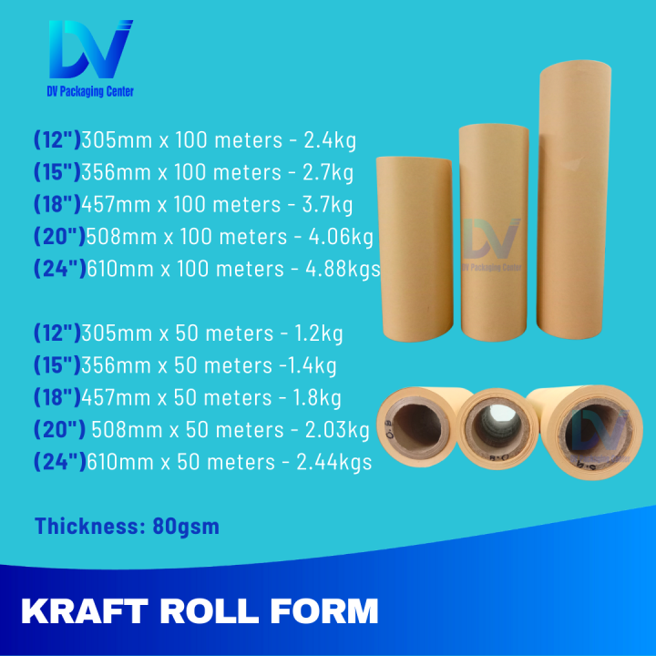 KRAFT PAPER ROLL 50m & 100m Lazada PH