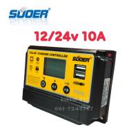 SUOER โซล่าชาร์จ 24/12V 10A SOLAR CHARGER CONTROLLER