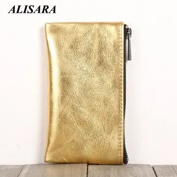 Gold leather clearance pouch