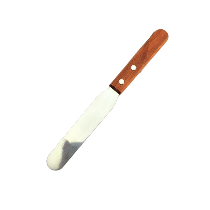 Metal Spatula with Wood Handle 4" Flat Lazada PH