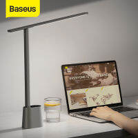 Baseus LED โคมไฟตั้งโต๊ะ Smart Dimming โคมไฟตั้งโต๊ะ Eye-Caring Smart Lamp 3 โหมดสีสำหรับ Home Office, ห้องนั่งเล่น, ห้องนอน, ภาพวาด