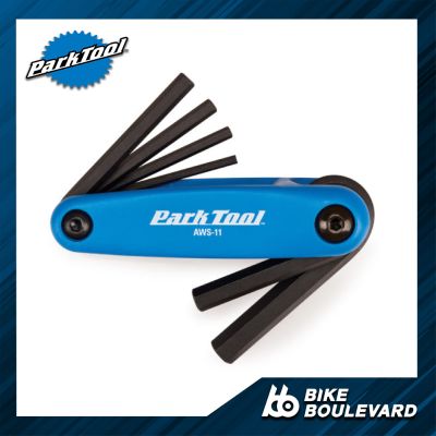 Park Tool AWS-11 ชุดประแจหกเหลี่ยมแบบพับเก็บได้ มีหัวหกเหลี่ยม ขนาด 3 4 6 8 และ 10mm เครื่องมือซ่อมจักรยาน ประแจพับ FOLD-UP HEX WRENCH SET จาก USA