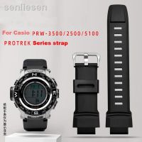 ดั้งเดิม2023☒☇สำหรับ CASIO PRG-200 / 250 / 500 PRW-2500 / 3500/5100สายนาฬิกาเรซินซิลิกาเจลสำหรับผู้ชาย18มม.