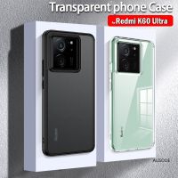 เคสบางสำหรับ Redmi K60อัลตร้า/Xiaomi 13T Pro 5G กันสีเหลืองสี่มุม TPU นุ่มกันกระแทกกรอบใสเคสหลัง PC แบบแข็งเกราะคริสตัล/สีดำด้าน