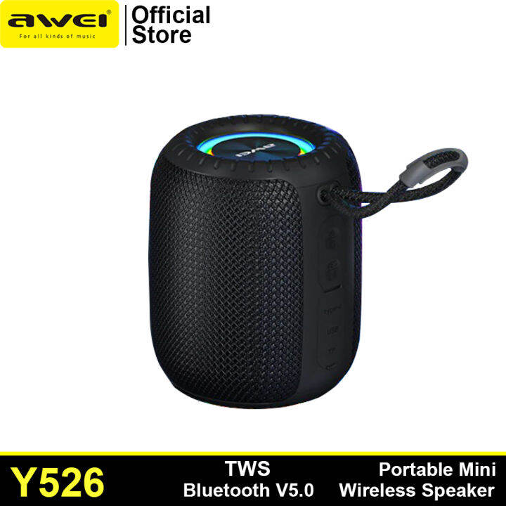 Awei Y Tws Mini Portable Outdoor Hifi Loud Speaker Bluetooth Ipx