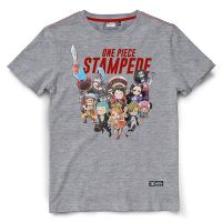 [S-5XL]Dextreme T-Shirt DOP-1120 เสื้อยืดวันพีซ ลาย Stampede SHC มีสีเทาและสีดำ