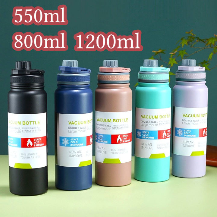 Stainless Steel Double Walled Hot & Cold Water Bottle Color Red 550 ml