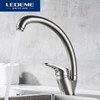 LEDEME Kitchen Faucet Mixer Hot And Cold Single Handle Tap 360 degree rotation Kitchen Water Sink Mixer Taps Faucets L5913A