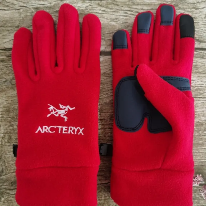 arcteryx-ถุงมือกันอบอุ่นกลางแจ้งฤดูหนาวและกันหนาวสำหรับผู้ชายถุงมือผ้าใยสังเคราะห์กันลมขี่สกีสำหรับขับขี่ผู้หญิงถุงมือกันลื่นสำหรับขับรถหน้าจอสัมผัส