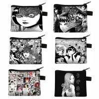 Horror Manga Coin Purse Junji Ito Small Handbag Harajuku Women Wallet Men Purse Girls Change Money Holder Teenager Coin Bags