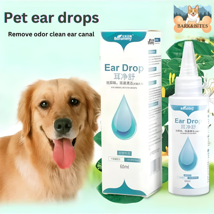 60ml Cat Dog Mites Odor Removal Ear Drops Infection Solution Treatment