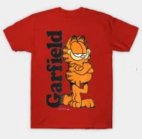 CNY Chineses Dragon ปีใหม่สีแดง,ตัวการ์ตูน Garfield เสื้อยืดคอกลมผ้าฝ้ายกราฟิกแมวสำหรับผู้ชาย/เสื้อ Gils เด็กชาย Distro Age 1 2 3 4 5 6 7 8 9ปี/เสื้อผ้าแม่เด็ก