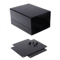 1pc Aluminum Enclosure Diy Project Case Power Junction Box 155x120x83mm Black