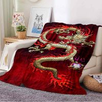 Chinese Dragon or Divine Dragon Fluffy Blanket Flannel Warmth Soft Plush Sofa Throw Dragon Eye Square Blanket Tourist Blanket