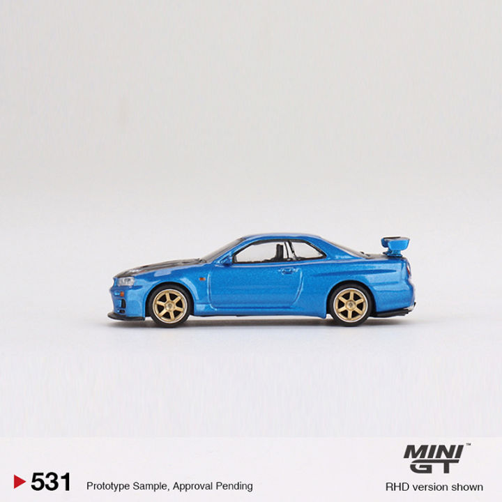 mini-gt-1-64รุ่นรถ-skyline-gt-r-r34-top-secret-bayside-blue-531-lhd