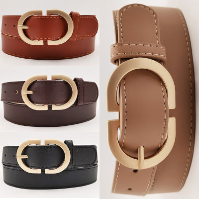 [small amount]New double D button imitation leather belt for womens fashion versatile Jeans Belt  LLIZ
