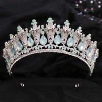 หมวกโอปอล Puteri Perkahwinan Mahkota Diraja Ratu Kristal Tiaras Pengantin Baroque R Pengantin Mahkota Perhiasan Akseskepala