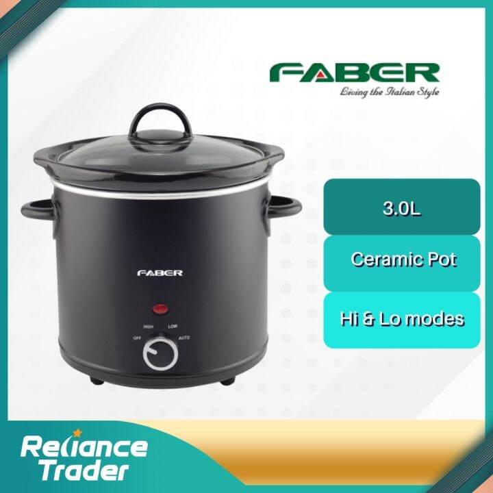 Faber Slow Cooker FSC300BK 3.0L Slowcooker Lazada