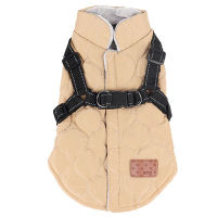 Warm Dog Clothes Winter For Small Dogs Yorkie Terrier Pug Puppy Cat Harness Coat Cotton-Padded Vest Jacket Pet Clothing Outfit S