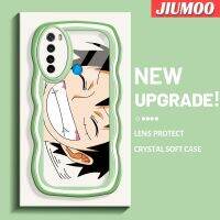 เคส JIUMOO สำหรับ Xiaomi Redmi Note 8 2021 Note 8T เคสโทรศัพท์ลายการ์ตูนลูฟฟี่ตัวอักษรเวฟบอร์เดอร์แบบนิ่มดั้งเดิมขอบซิลิโคนน้ำเคสตัวปกป้องกล้องถ่ายรูปเลนส์คลุมทั้งหมดเคสคลุมเคสนิ่มด้านหลัง