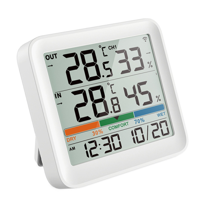 Weather Temperature Clock Multifunctional Color Screen Thermometer with ...