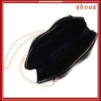 SHOUS คลัตช์ แฟชั่น Tote Bag กระเป๋าโทรศัพท์มือถือ กระเป๋า Messenger โซ่ Mini Crossbody Messenger Lips Shape Chain กระเป๋าสะพายไหล่ ปาก Satchel กระเป๋า PVC