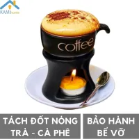 Ly cốc uống cà phê và trà Đốt nến giữ Nóng gốm sứ Việt Nam mã 25004