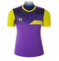 WARRIX SPORT เสื้อฟุตบอลพิมพ์ลาย WA-1524  ( สีม่วง-เหลือง )