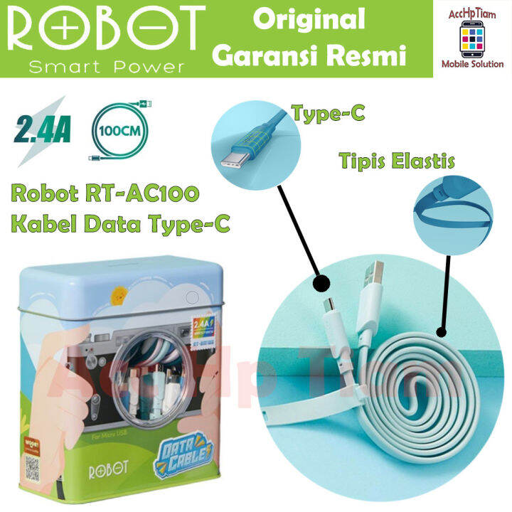 Kabel Data Robot Rt Ac Type C Data Cable Colorful Fast Charge A