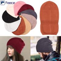 FEECE แฟชั่น ยางยืด ผู้หญิง ผ้าขนสัตว์แคชเมียร์ Beanies หมวกฮิปฮอป หมวก Skullies หมวกถัก