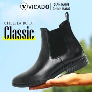 Giày nam Chelsea boots da bò Vicado VA1095, cao cổ , tăng chiều cao cho nam