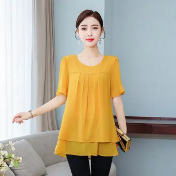 HerStore Women Korean Fashion Shirt Lady Tops Summer Plus Size