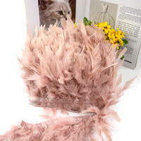1 เมตรหนังธรรมชาติสีชมพูตุรกี Feathers Triming ริบบิ้น 10-15 ซม.สำหรับงานแต่งงานเสื้อผ้าตกแต่งเย็บหัตถกรรมขายส่ง-final1