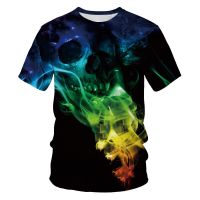 Summer 3D Color Smoked  Print T-shirt For Men Fashion Casual Breathable Personality t-shirts New hip hop Trend graphic t shirts