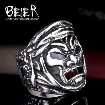 Beier แหวนสแตนเลสใหม่สุดพิเศษสำหรับผู้ชายแหวนนักรบ Spartan สามร้อยเครื่องประดับที่โดดเด่น