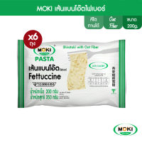 [คีโต] MOKI เส้นแบนโอ๊ตไฟเบอร์ผสมบุก 200 กรัม X 6 Oat Fiber Fettuccine with Konjac Keto Gluten Free Low Carb