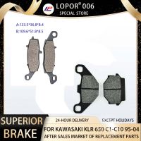 650CC ผ้าเบรครถจักรยานยนต์ด้านหน้าและด้านหลังสำหรับ Kawasaki KLR650 KLR 650 C1-C10 1995 1996 1997 1998 1999 2000 2001 2002 2003 2004