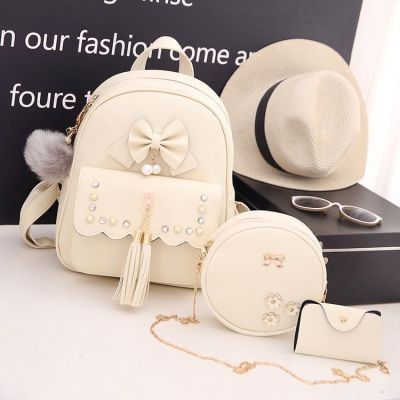 [COD] Small fresh bowknot shoulder bag female version all-match new girl campus school ins super hot travel backpack