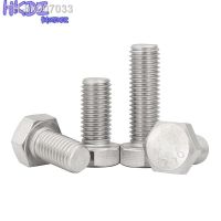 ▧❉™  M12 M14 M16 M18 304 Stainless Steel External Outside Hex Hexagon Head Cap Screw Bolt L 20-200mm Tornillo hexagonal interior