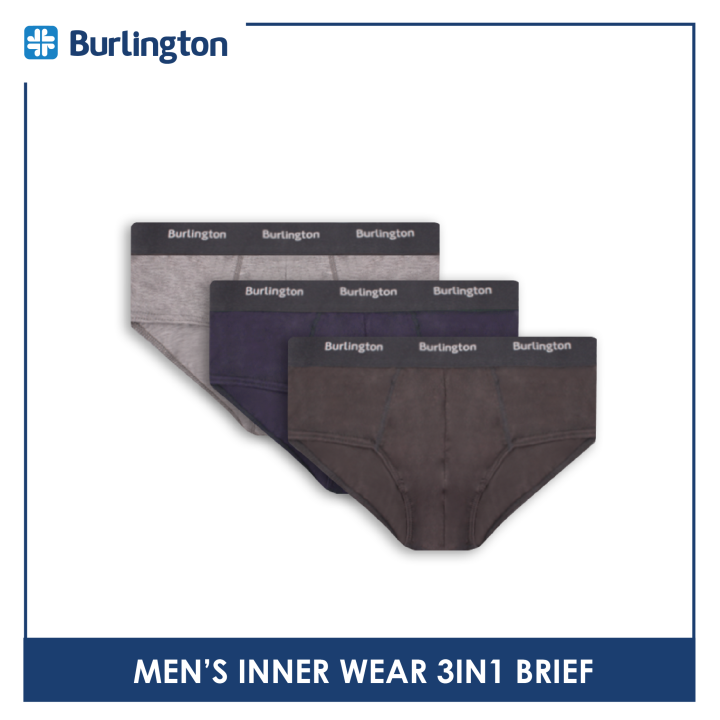 Burlington Men's CottonRich Brief 3 pieces in a pack Underwear