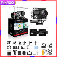 【อัปเดตเวอร์ชัน-รองรับไมโครโฟนภายนอก】AKASO Brave 4 4K 20MP WiFi Action Camera HD พร้อม EIS 30m กล้องกันน้ำใต้น้ำรีโมทคอนโทรล 5X Zoom