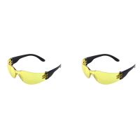 2X Yellow Clear Lens Indoor Outdoor Sports Safety Glasses Protective Eyewear