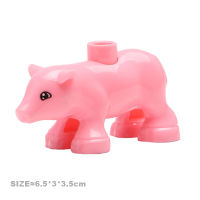 big building blocks accessories farm animals zoo Compatible with bricks cat pig dog rabbit monkey hippo sheep children Toys gift